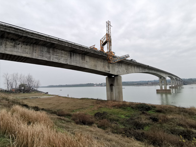 益陽赤山跨河大橋非接觸多點檢測